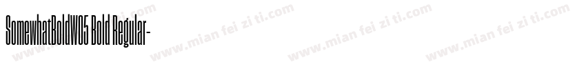 SomewhatBoldW05 Bold Regular字体转换